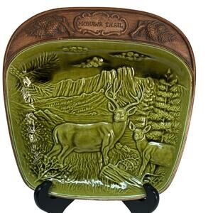 Vintage Treasure Craft Mohawk Trail Massachusetts Ceramic Souvenir Dish Ashtray